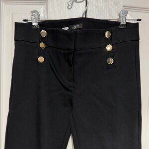LOFT Black Trousers with Gold Accents